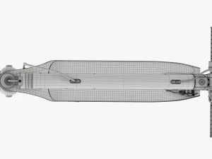 Scooter elettrico 01 piegato Modello 3D