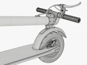 Scooter elettrico 01 piegato Modello 3D