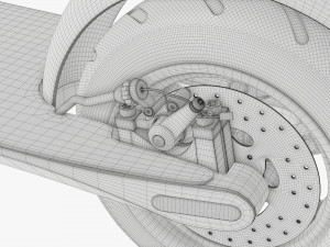 Electric scooter 01 folded Modelo 3D