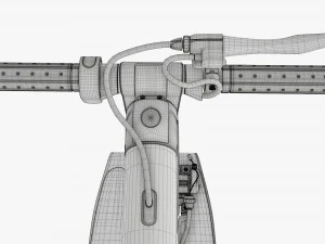 Scooter elettrico 01 piegato Modello 3D