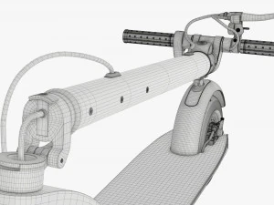 Scooter elettrico 01 piegato Modello 3D