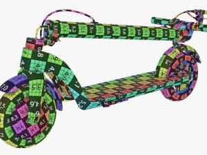 Scooter elettrico 01 piegato Modello 3D