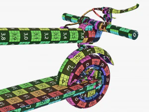 Scooter elettrico 01 piegato Modello 3D