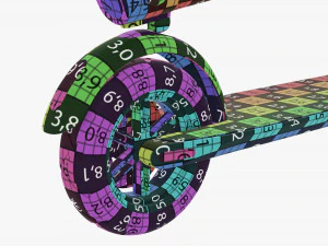 Scooter elettrico 01 piegato Modello 3D