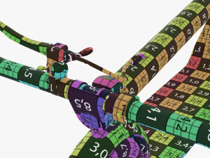 Scooter elettrico 01 piegato Modello 3D