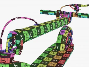 Scooter elettrico 01 piegato Modello 3D