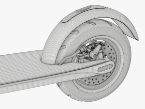 Electric scooter 01 white Modelo 3D