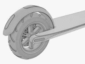 Electric scooter 01 white Modelo 3D