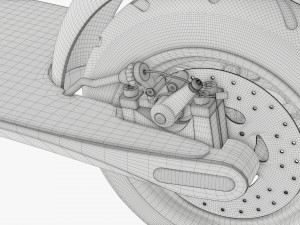 Electric scooter 01 white Modelo 3D