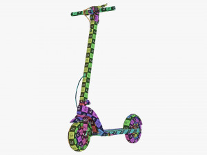 Electric scooter 01 white Modelo 3D