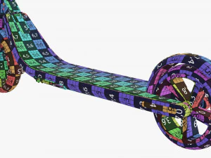 Electric scooter 02 3D Model