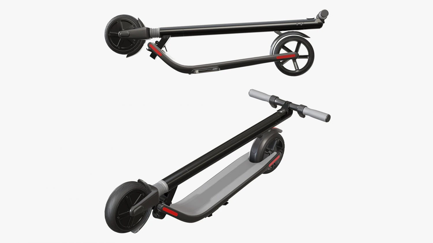 Electric scooter 02 folded 3D Model .c4d .max .obj .3ds .fbx .stl .blend 