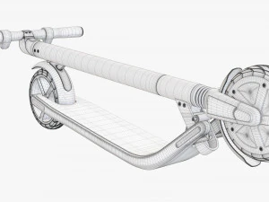 Electric scooter 02 folded 3D Model