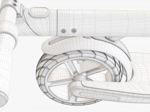 Electric scooter 02 folded 3D Model