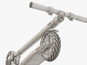 Electric scooter 02 folded 3D Model