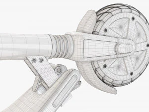 Electric scooter 02 folded 3D Model