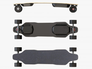 Electric skateboard 01 3D Model