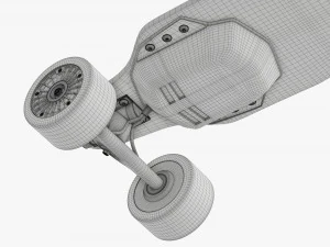 Skateboard elettrico 01 Modello 3D
