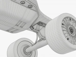 Skateboard elettrico 01 Modello 3D