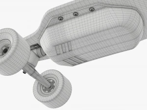 Skateboard elettrico 01 Modello 3D