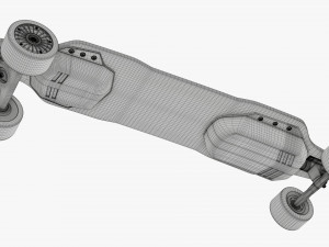 Electric skateboard 01 Modelo 3D
