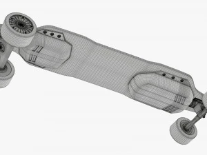 Skateboard elettrico 01 Modello 3D