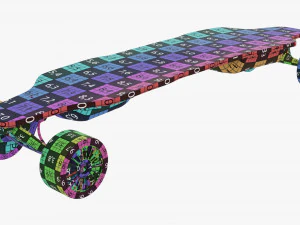 Skateboard elettrico 01 Modello 3D