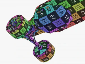 Skateboard elettrico 01 Modello 3D