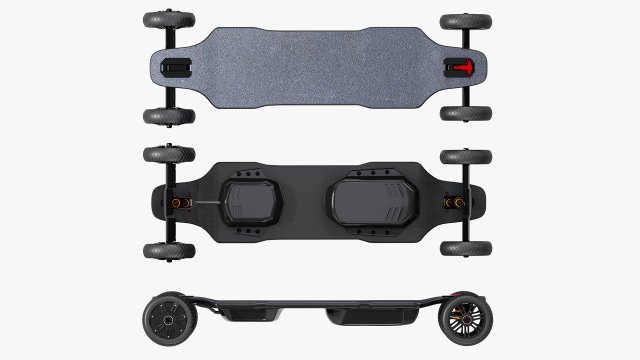 Electric skateboard 02 Modelo 3D .c4d .max .obj .3ds .fbx .stl .blend 