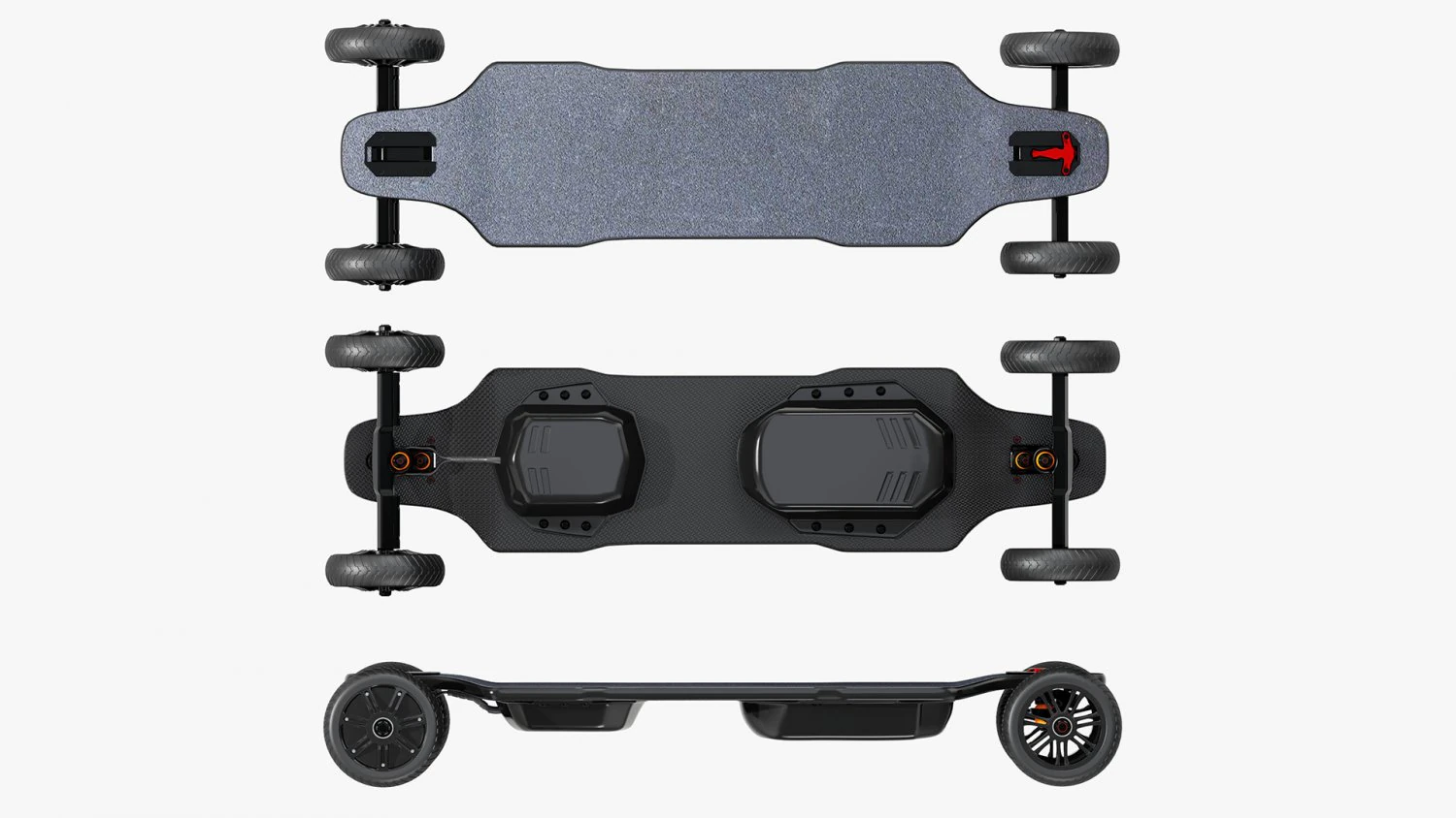 Skateboard elettrico 02 Modello 3D .c4d .max .obj .3ds .fbx .stl .blend