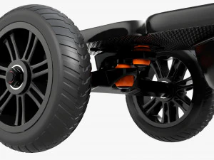 Skateboard elettrico 02 Modello 3D