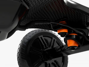 Skateboard elettrico 02 Modello 3D