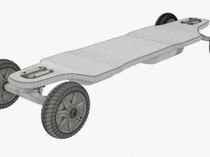 Skateboard elettrico 02 Modello 3D