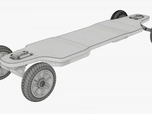 Skateboard elettrico 02 Modello 3D