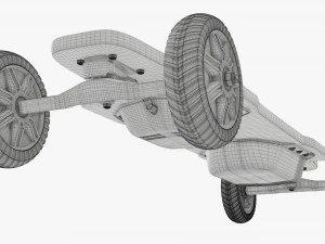 Skateboard elettrico 02 Modello 3D