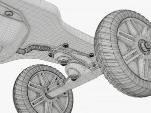 Skateboard elettrico 02 Modello 3D