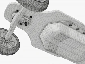 Skateboard elettrico 02 Modello 3D