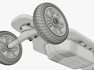Skateboard elettrico 02 Modello 3D