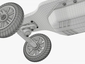 Skateboard elettrico 02 Modello 3D