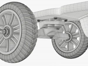 Skateboard elettrico 02 Modello 3D