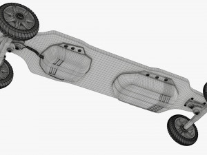 Electric skateboard 02 Modelo 3D