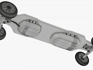 Skateboard elettrico 02 Modello 3D