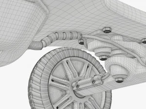 Skateboard elettrico 02 Modello 3D