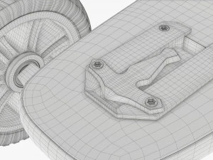 Skateboard elettrico 02 Modello 3D