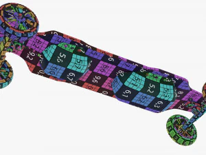 Skateboard elettrico 02 Modello 3D