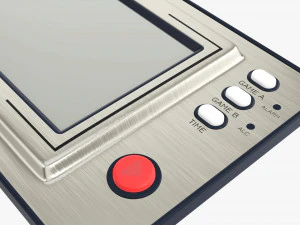 Juego electr&oacute;nico y reloj. Modelo 3D