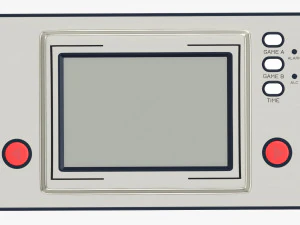 Juego electr&oacute;nico y reloj. Modelo 3D