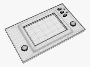 Juego electr&oacute;nico y reloj. Modelo 3D