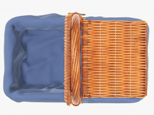 Empty picnic wicker basket Modelo 3D