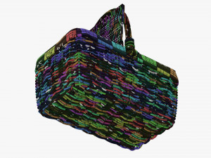 Empty picnic wicker basket Modelo 3D